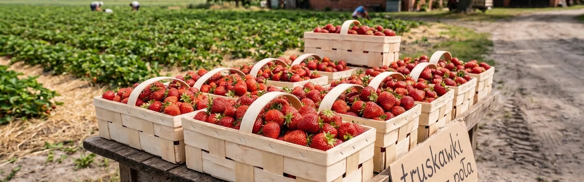 Świeże truskawki prosto z pola